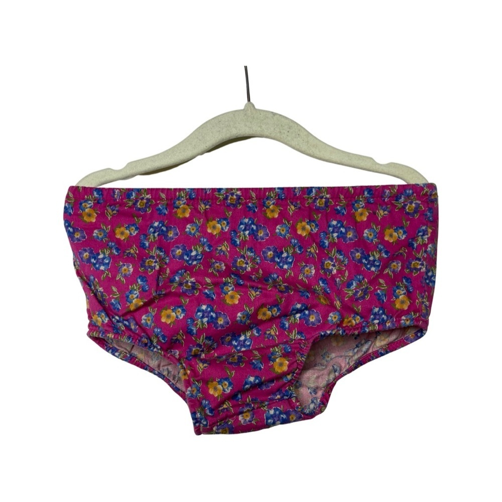 Ralph Lauren baby pink floral bloomers over diaper under dress underwear sz 18M